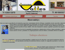 Tablet Screenshot of electricidadvalles.com